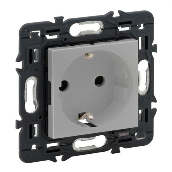 LEGRAND 741320 Base VALENA NEXT 2P+T 16A tornillo aluminio