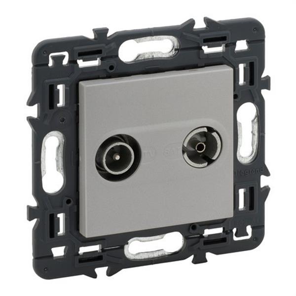 LEGRAND 741371 Base VALENA NEXT TV/R-SAT final aluminio
