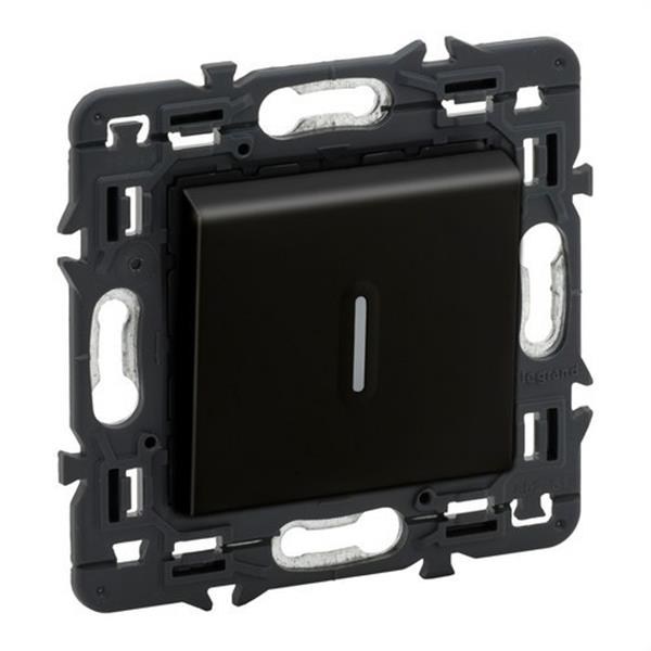 LEGRAND 741441 Conmutador VALENA NEXT 1P luminoso 10AX dark