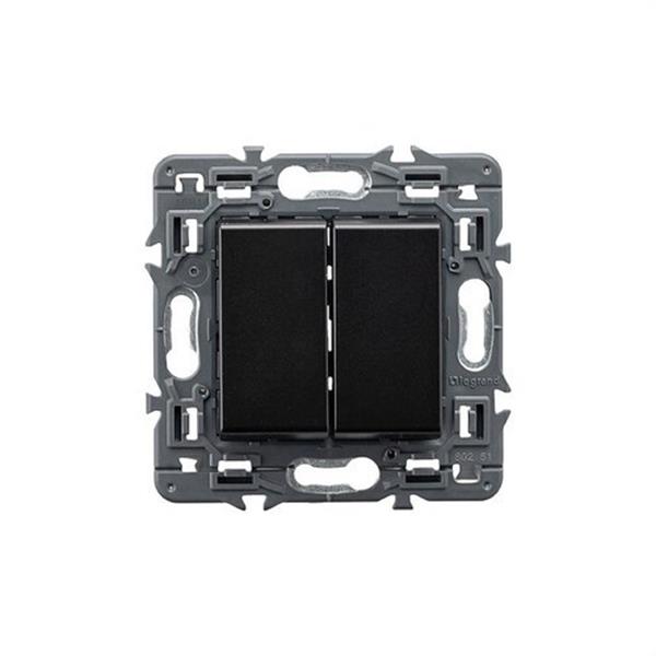 LEGRAND 741457 Pulsador inversor doble VALENA NEXT 1P 6A dark