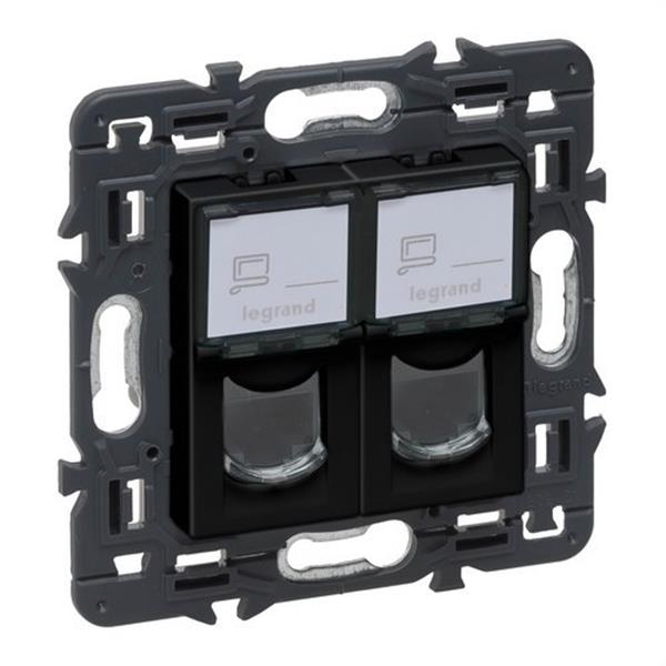 LEGRAND 741476 Base VALENA NEXT 2XRJ45 UTP categoría 6 dark