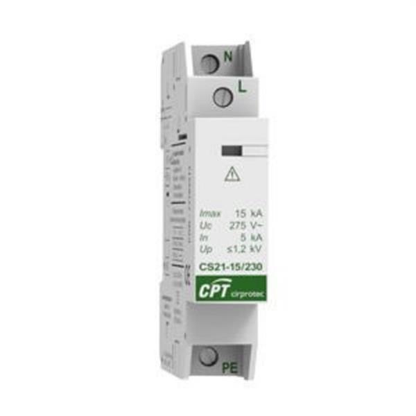 CIRPROTEC 77705213 Protector contra sobretensiones transitorias tipo 2 230V 15kA 1P+N estrecho