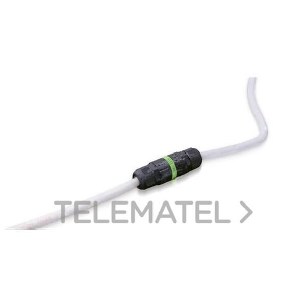 TEKOX WP3/L Conector lineal 2P+T 0,5-2,5mm² IP68