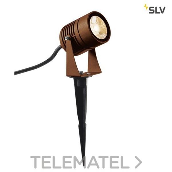 SLV 1002203 Proyector exterior LED SPIKE óxido 3000K 40° IP55