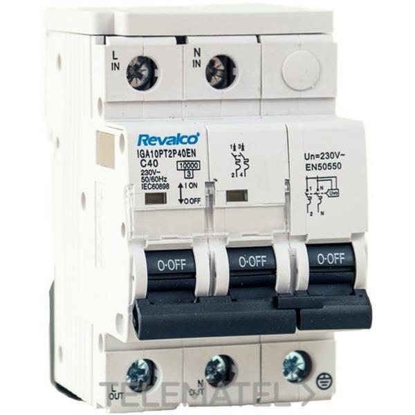 REVALCO IGA10PT2P32EN Protector sobretensión permanente + transitoria EN-50550 IGA 2P 32A C