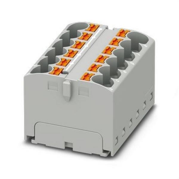 PHOENIX CONTACT 3273812 Bloque PTFIX 12X4 GY para distribución puenteado internamente tensión nominal 630V corrient