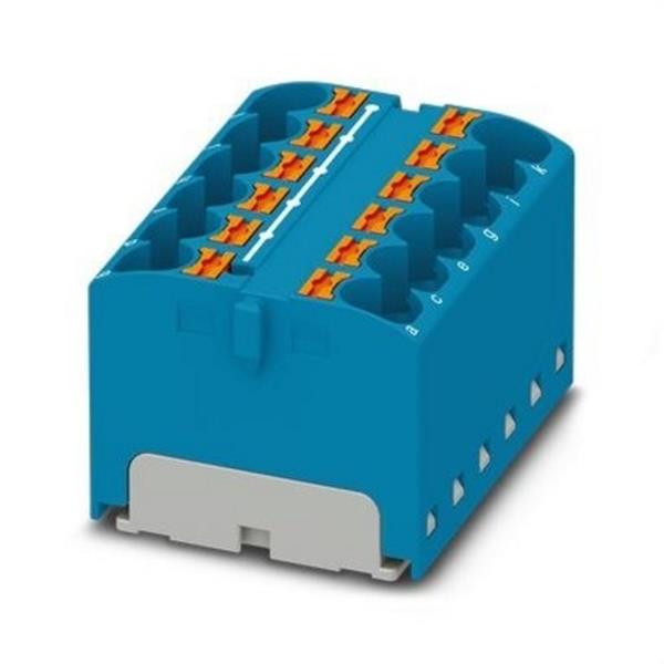 PHOENIX CONTACT 3273814 Bloque PTFIX 12X4 BU para distribución puenteado internamente tensión nominal 630V corrient