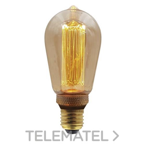 LAES 990386 Lámpara ST64 Vintage Ámbar 1800k dimable 220-240V 3,5W
