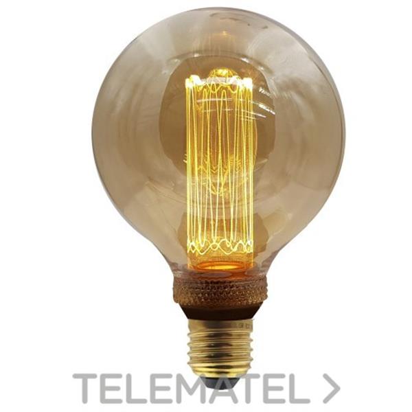 LAES 990393 Lámpara G95 Vintage Ámbar 1800K dimable 220-240V 3,5W