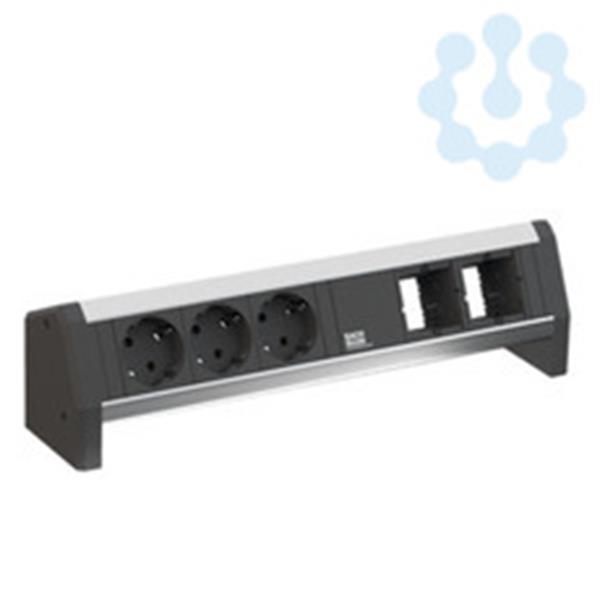 BACHMANN 9020096 Regleta DESK1 3 tomas + 2 espacios libres con cable de 0,1m GST18