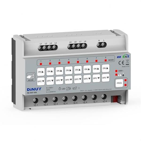DINUY RE KNT 008 Regulador para lámparas LED de 4 canales KNX