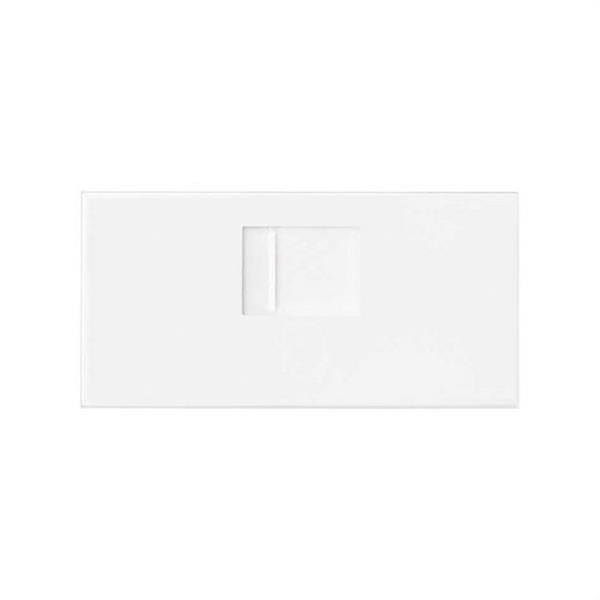 SIMON 10000005-230 Tapa V&D plana CG SIMON 100 para 1 ventana RJ45 blanco mate