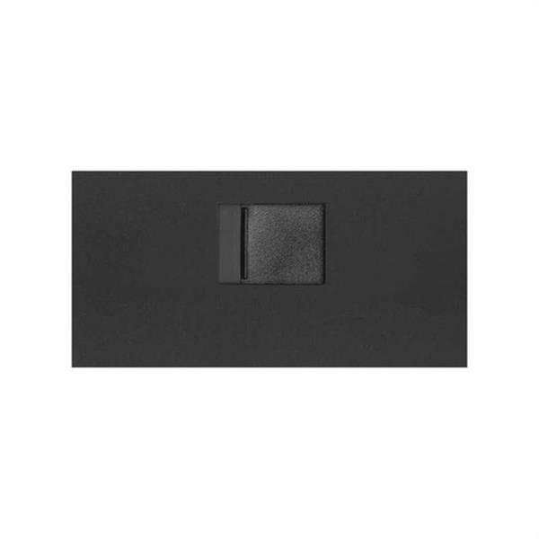 SIMON 10000005-238 Tapa V&D plana CG SIMON 100 para 1 ventana RJ45 negro mate