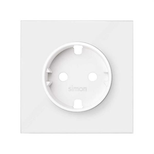 SIMON 10000041-230 Tapa SIMON 100 para base enchufe schuko blanco mate