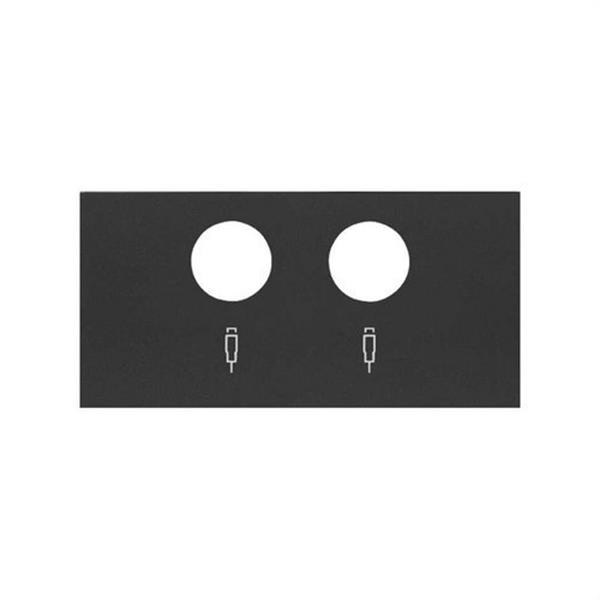 SIMON 10000053-238 Tapa SIMON 100 para toma R-TV+SAT negro mate