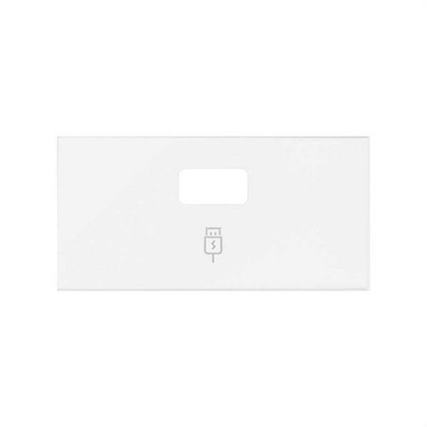 SIMON 10001097-230 Tapa cargador USB SIMON 100 con 1 boca blanco mate