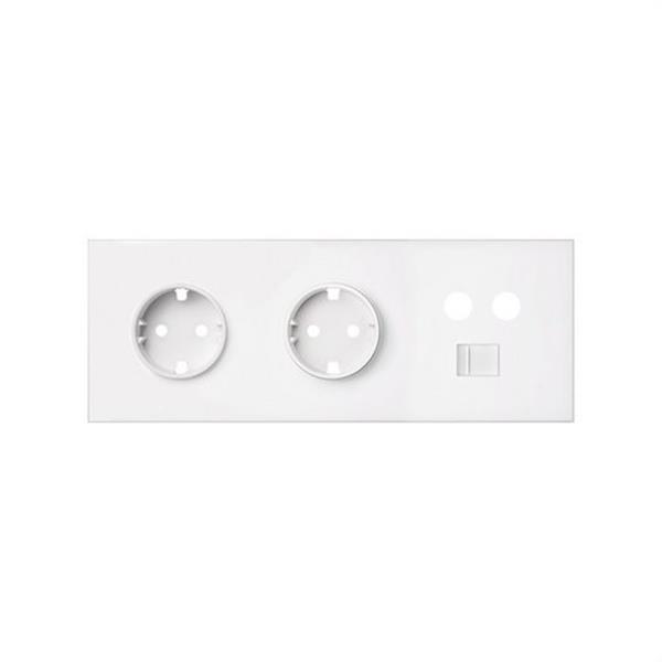 SIMON 10020303-230 Kit frontal SIMON 100 con 3 elementos+2 bases+TV+RJ45 blanco mate