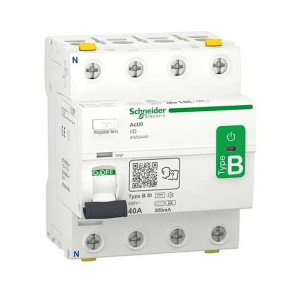SCHNEIDER ELECTRIC A9Z64440 Interruptor diferencial Acti9 lid 4P 40A 300mA B SI