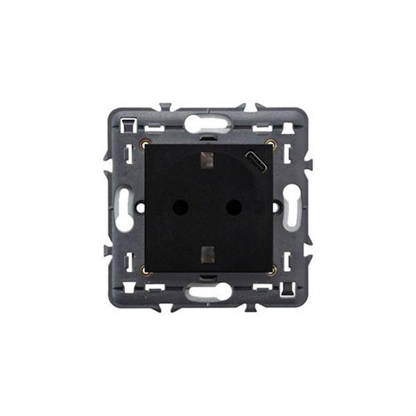 LEGRAND 741434 Base VALENA NEXT 2P+T+USB TIPO C dark