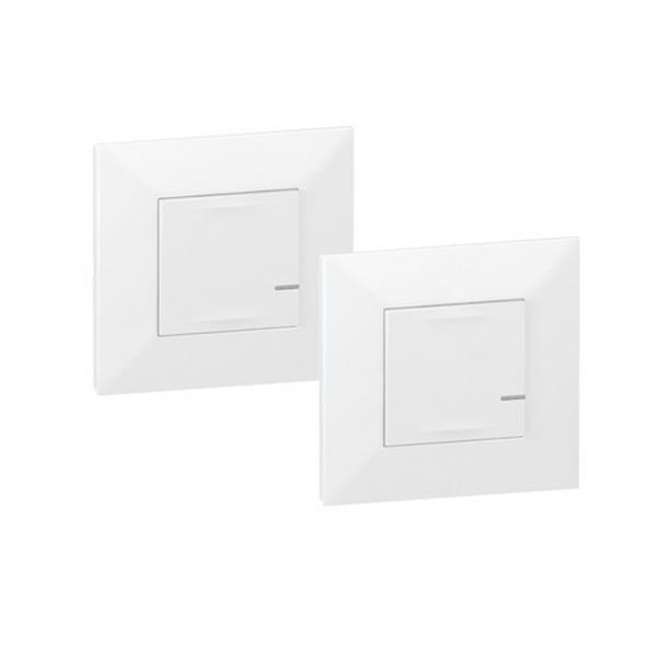 LEGRAND 741822 Interruptor+conmutador VALENA NEXT W/NETATMO WL luminoso blanco