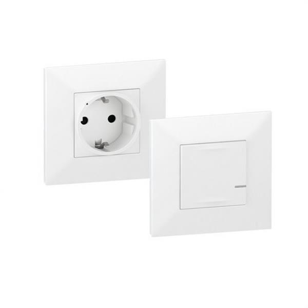 LEGRAND 741824 Base 2P+T+conmutador VALENA NEXT W/NETATMOWL blanco