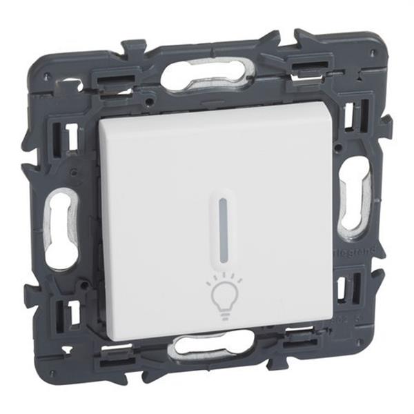 LEGRAND 741289 Pulsador luminoso lámpara VALENA NEXT 1P 6A blanco