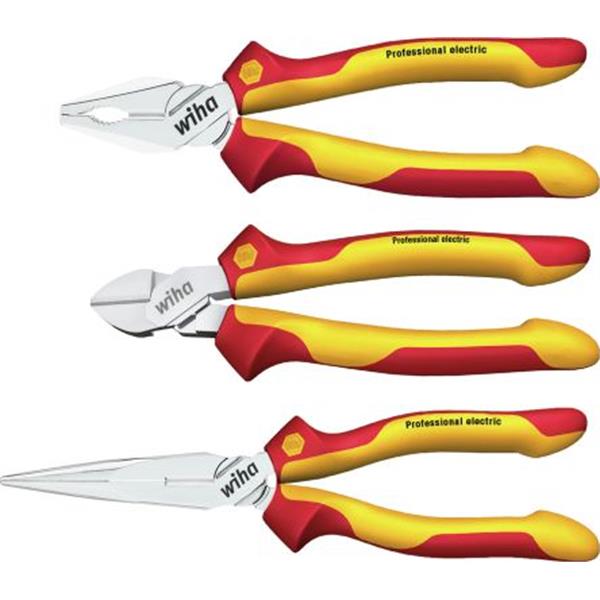 WIHA 26852 Juego alicates Z99000106 Professional electric con alicates universales, boca semiredonda y