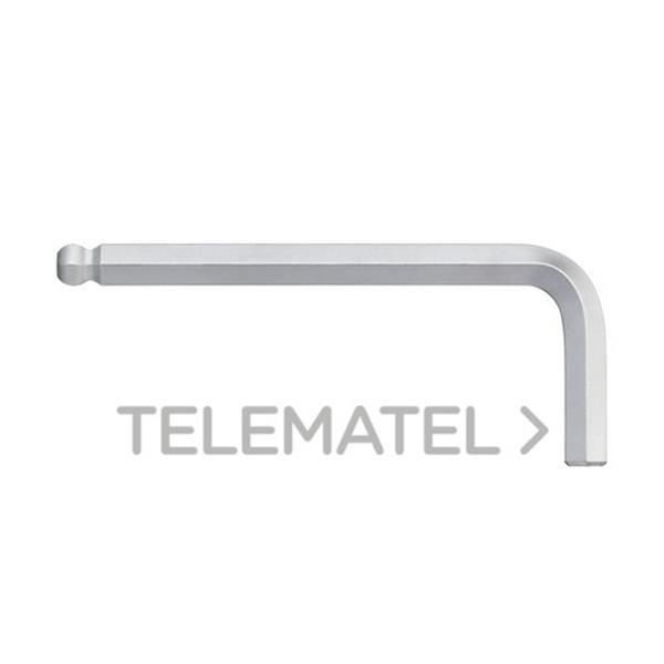 WIHA 40408 *Llave Allen corta 369K080 hexagonal 8,0mm cabeza esférica