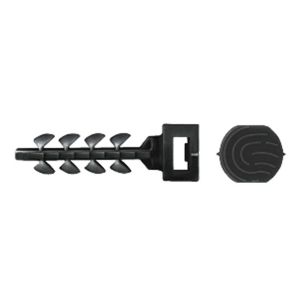 CELO 946EXPIFS Taco de golpe para bridas Insertfix cabeza grande 6 negro bote plástico 250 unidades