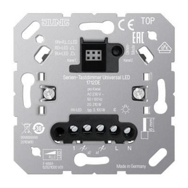 JUNG 1712DE Dimmer sensor universal con 2 canales para led