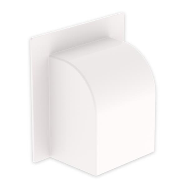 UNEX 31682-02 Pasamuros acodado U23X 60x75 cubre y protege los tubos blanco RAL9010