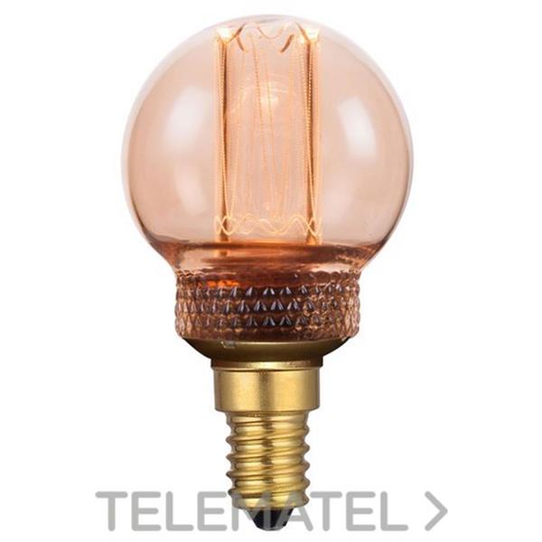 LAES 990850 Lámpara ESFÉRICA 45 E14 VINTAGE ámbar 1800K DIM 230V 2,3W