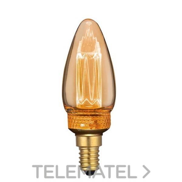 LAES 990867 Lámpara VELA E14 VINTAGE ámbar 1800K DIM 230V 2,3W