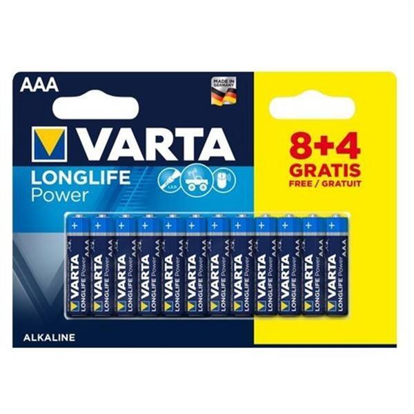 VARTA 4903121472 Pila alcalina BLx8+4 LR03 AAA Varta Alcalina Longlife Power