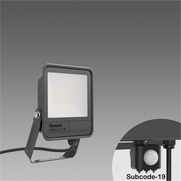 FOSNOVA 2241333200 Proyector SEVILLA 1 4133 LED 20W 4K CELL negro