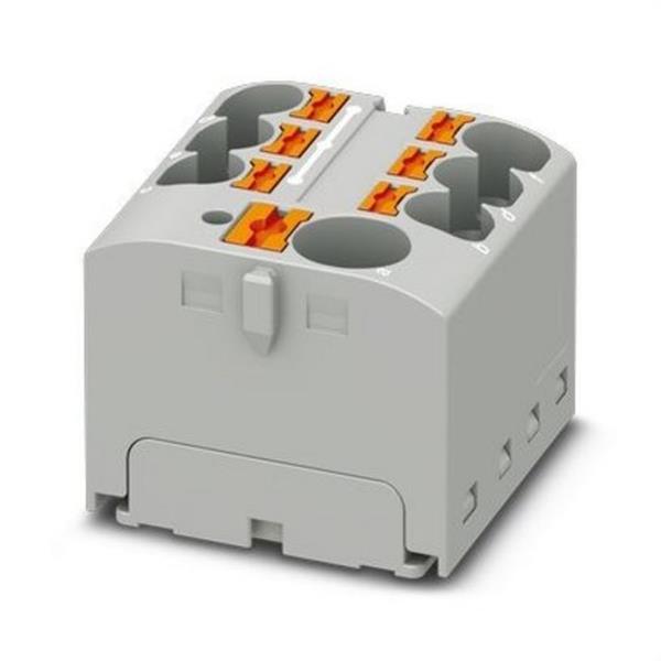 PHOENIX CONTACT 3273856 Bloque para distribución PTFIX 10/6X4 GY tensión nominal 450V 32A conexión push-in gris