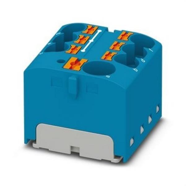 PHOENIX CONTACT 3273858 Bloque para distribución PTFIX 10/6X4 BU tensión nominal 450V 32A conexión push-in azul