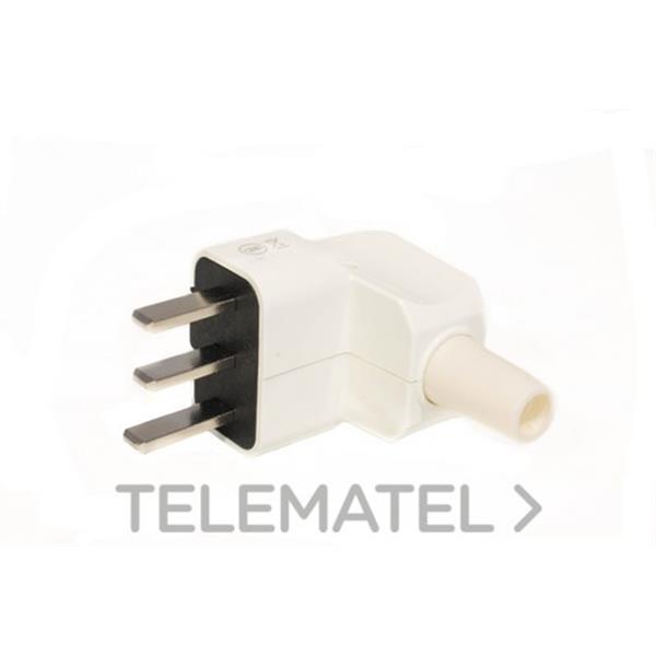 QRB 180016 Clavija 2P+T 25A 250V polipropileno blanco