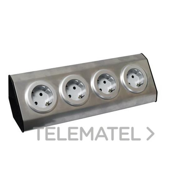 QRB 190004 Base múltiple 4 tomas 2P + T 16A 250V
