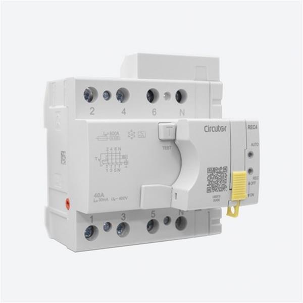 CIRCUTOR P26F21. Interruptor diferencial autorrearmable REC4-4P-40-30 tipo A