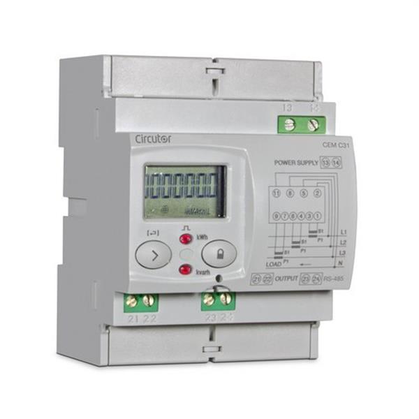 CIRCUTOR Q23512. Contador de energía trifásico indirecto CEM-C31-T1-MID con certificado MID