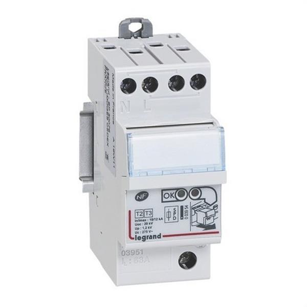 LEGRAND 003951 Limitador sobretensión 12kA bipolar LEXIC 2 módulos