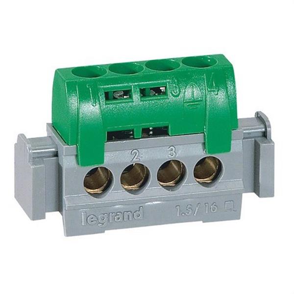 LEGRAND 004830 Borna repartidora IP-2 TT 4 salidas verde