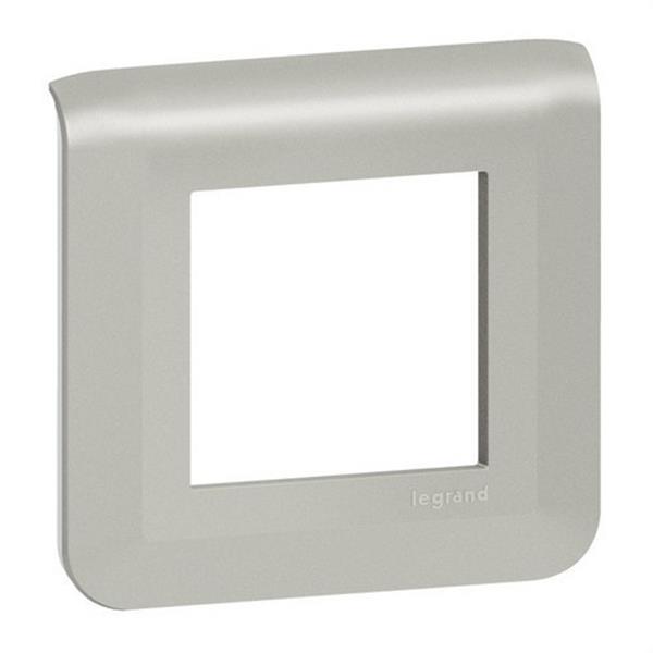 LEGRAND 079302L Placa Mosaic 2 módulos, aluminio