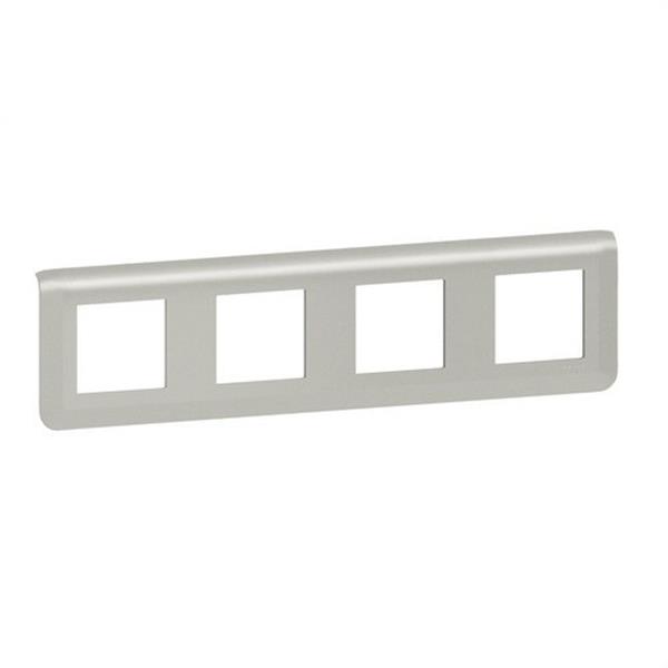 LEGRAND 079308L Placa Mosaic 4x2 módulos, aluminio