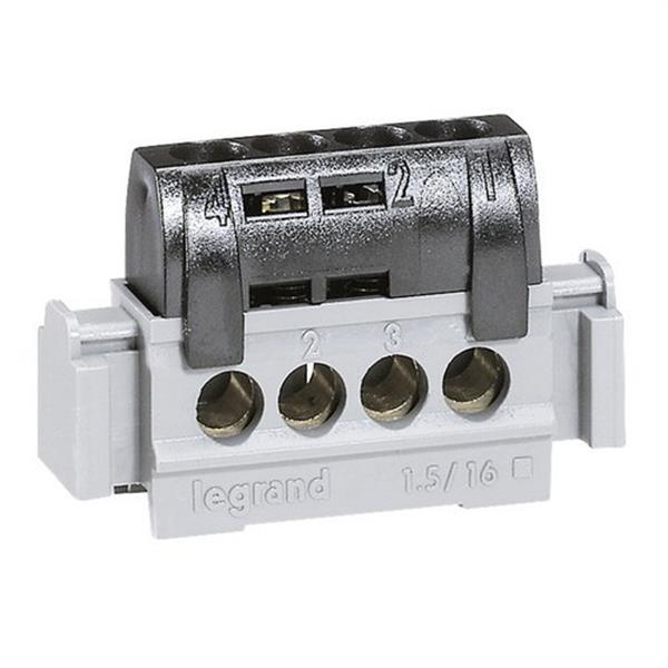 LEGRAND 004850 Borna fase 4 salidas negro