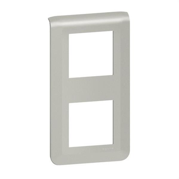 LEGRAND 079322L Placa Mosaic 2x2 módulos vertical, aluminio