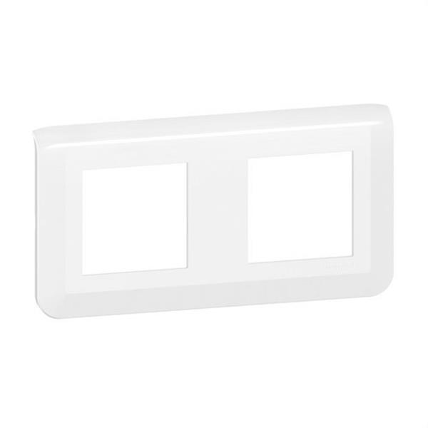 LEGRAND 277804L Placa Mosaic 2x2 módulos horizontal, blanco