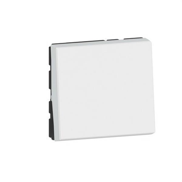 LEGRAND 278040L Pulsador Mosaic EasyLed 2 módulos 6A, blanco