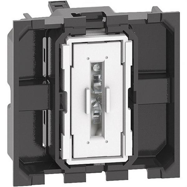 BTICINO K4003M2A Conmutador 1P 10AX 250VCA LIVING NOW 2 módulos, bornes automáticos, iluminable